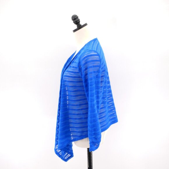 Rafaella Royal Blue Knit Open Cardigan Sweater Small - Picture 4 of 10